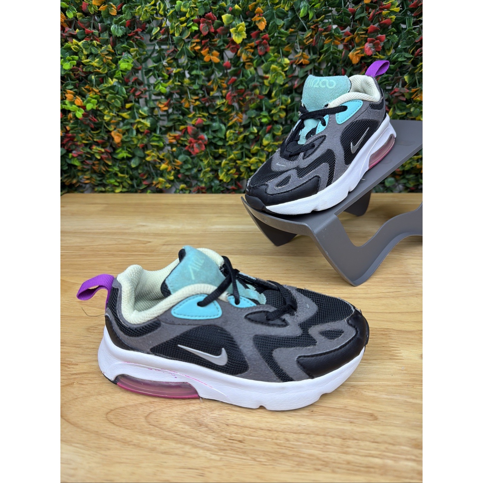 Nike Air Max 200 Shoes Sneakers Kids Size 11c Toddler Athletic At5628-004 Guc